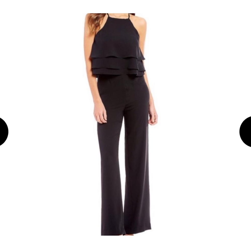 Gianni. Bini Women’s Black Halter Jumpsuit Sz 4 , fits better as Sz 6 Excnt Cond